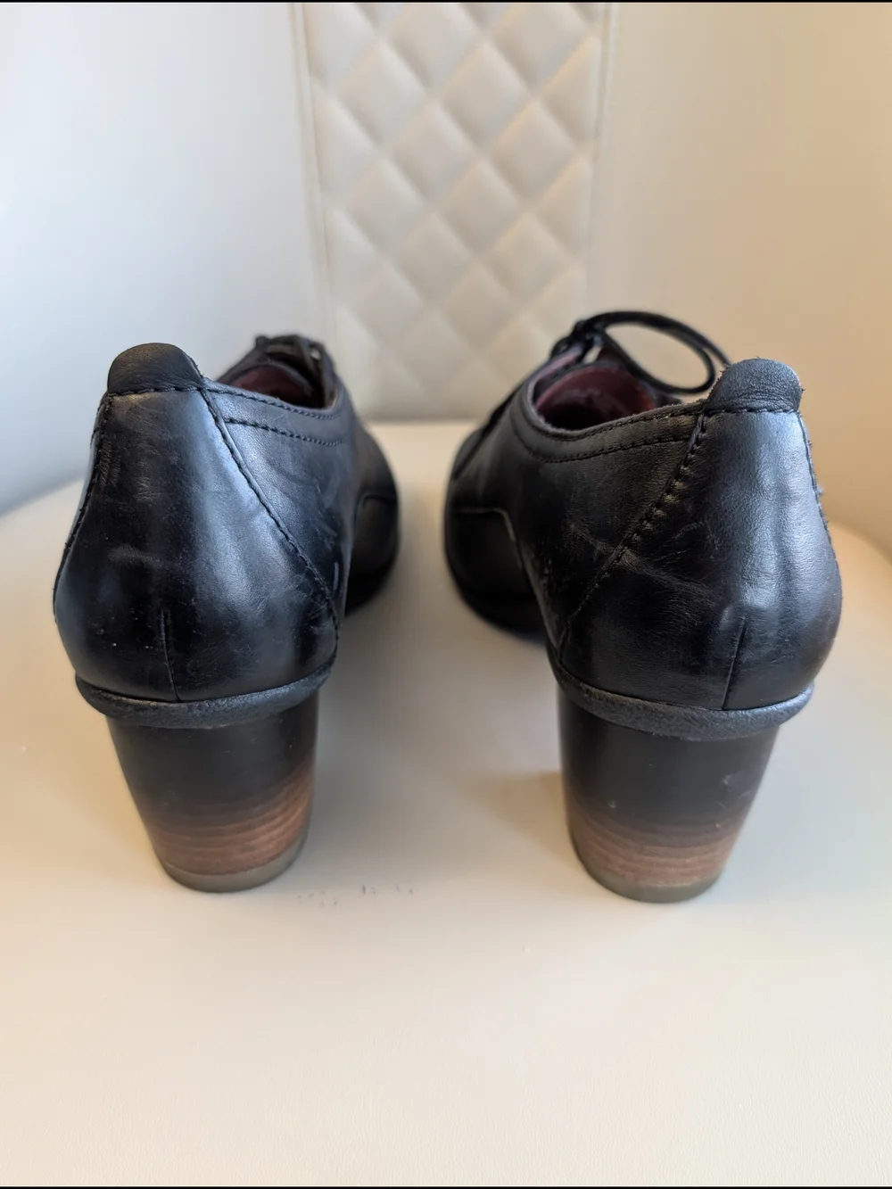 Dansko Pennie Women's Sz 7.5/38  Black Leather Lace-Up Dress Shoes